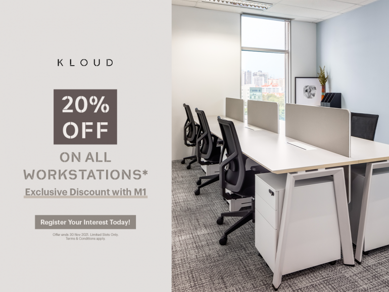 Exclusive Discount with M1: 20% Off All Workstations at KLOUD Great Eastern Centre!